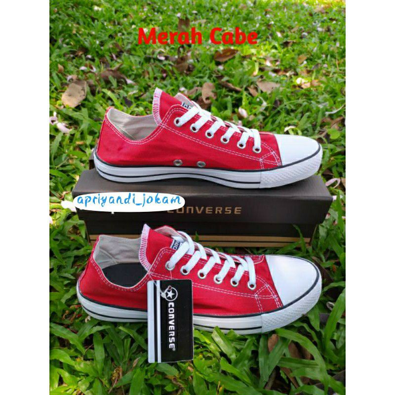 Jual Sepatu Converse All Star Khusus Warna Merah Cabe Tanpa Box