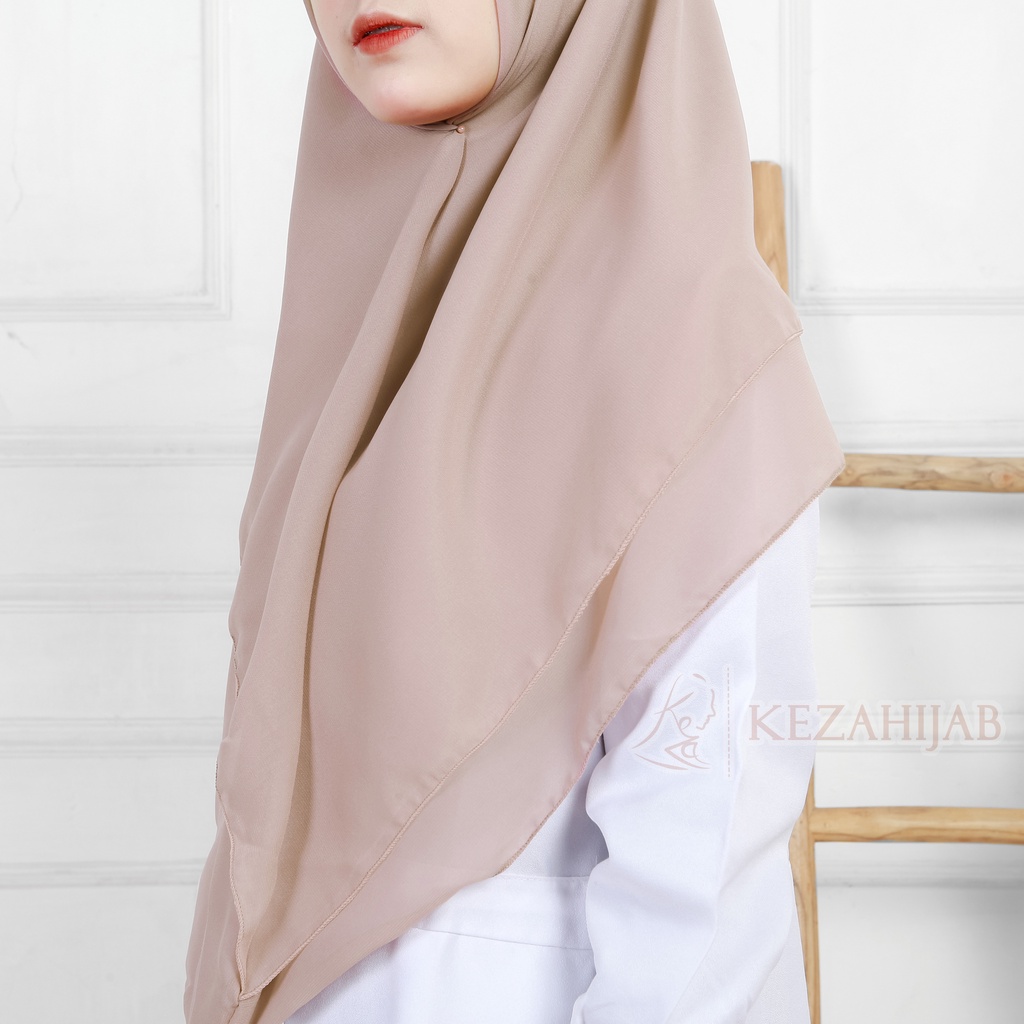 Keza - Jilbab Khimar Instant 2 Layer Instant / Hijab instan 2 Layer Jahit tepi