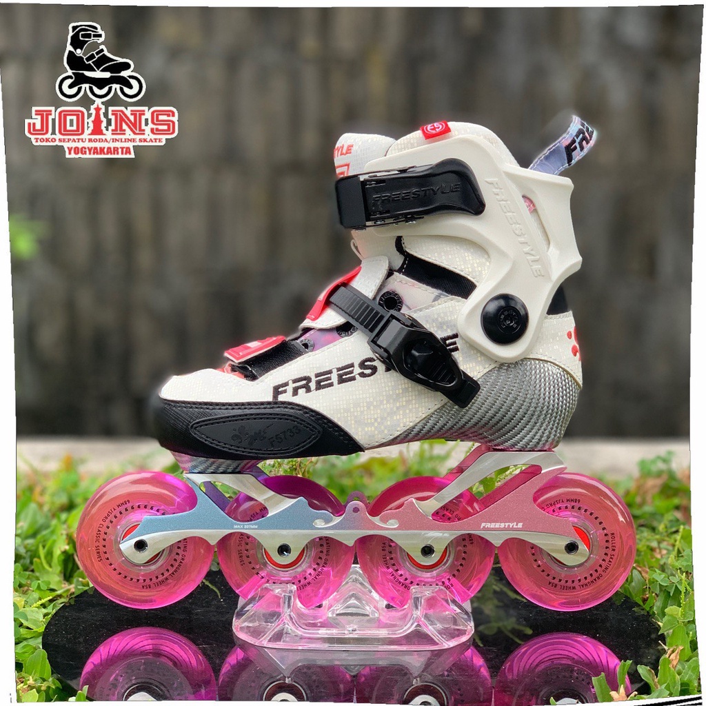 Sepatu Roda Inline Skate YJS X5 Pro Junior Carbon White