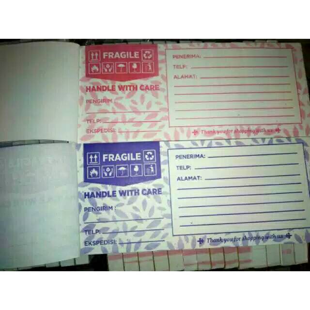 

Label Pengiriman dengan tulisan Fragile