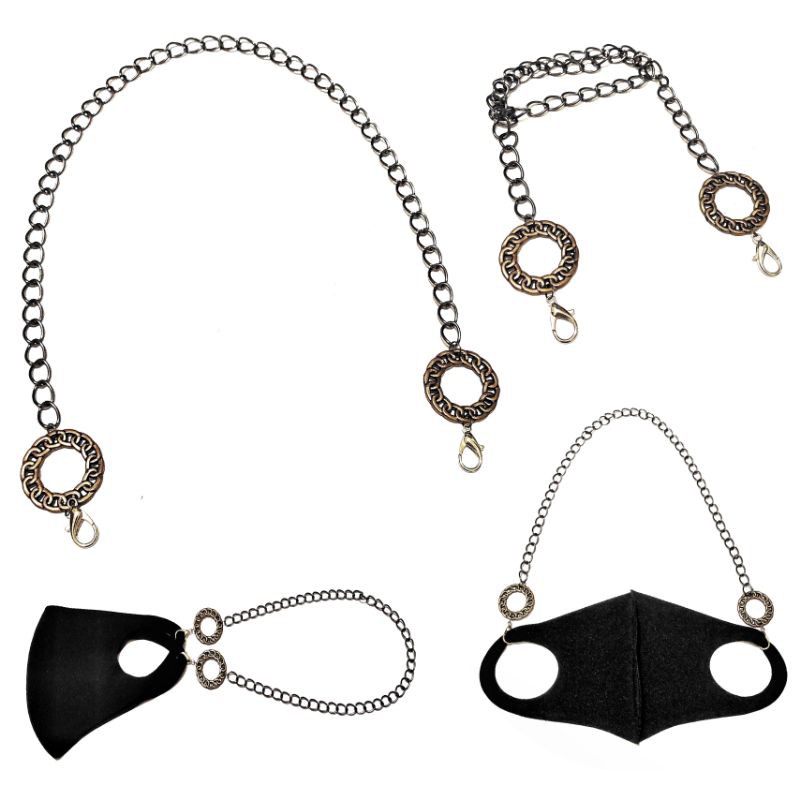 Kalung Gantungan Masker Strap Mask Hanging Bronze Vintage Ethnic Circle Big Chain Series