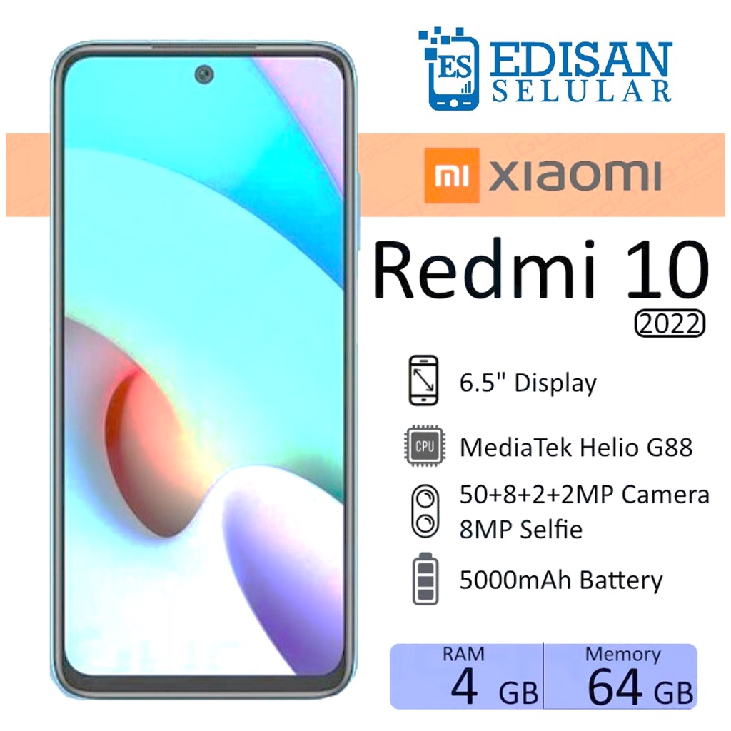 Xiaomi Redmi 10 2022 4/64 GB - 6/128 GB Garansi Resmi