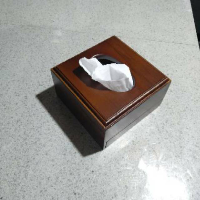 Kotak Tisu Kayu / Walnut Tissue Box 14 x 14 x 8 / Tissue Box Kayu