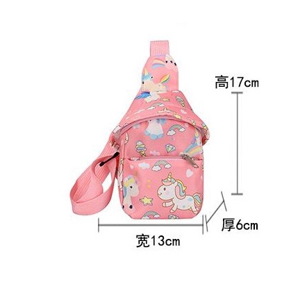 EL 4490 RISCE TAS WAISTBAG IMPORT ANAK UNISEX CEWEK COWOK PRIA WANITA LAKI-LAKI PEREMPUAN MOTIF DINO UNICORN