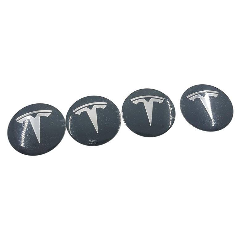 Stiker Emblem Badge Logo Tesla 4x56mm Untuk Velg Mobil Tesla