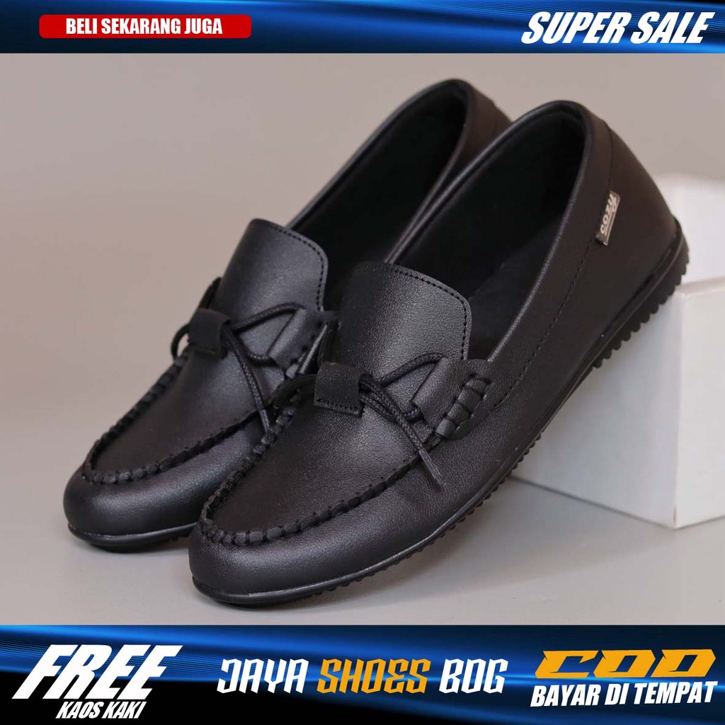 KYOTO|Sepatu Casual Kasual Slip On Pria Pantofel Hitam Pria Kerja Kantor Original Slop Santai Pria