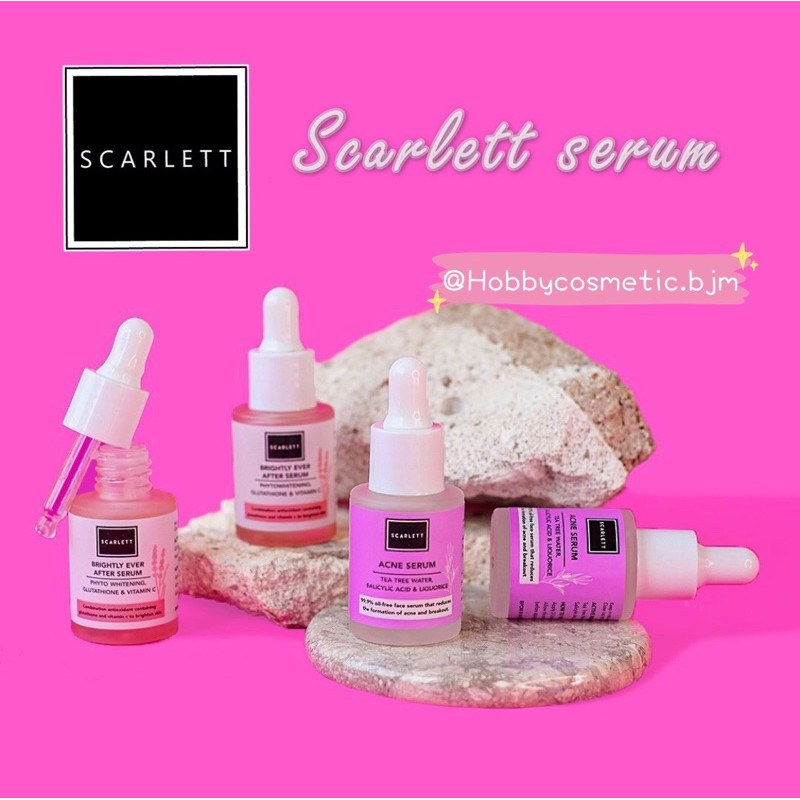 ORI BPOM scarlett serum series acne / brighty ever after jerawat pemutih wajah scarlet pencerah