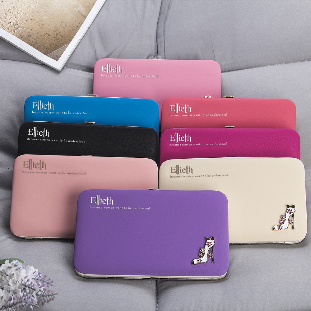 FYGALERYSURABAYA N1311 Dompet Panjang Pidanlu &amp; Ellieth Elegant Polos Penyimpanan Kartu dan Uang