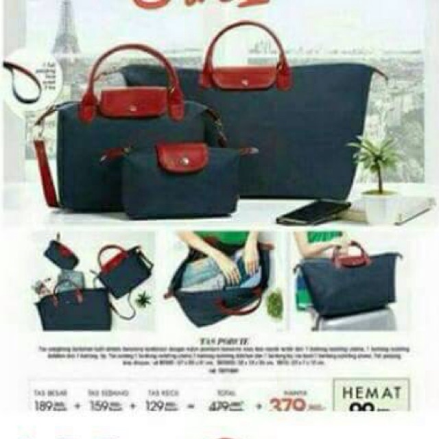 Promo tas sophie paris 1 set dapat 3 pcs