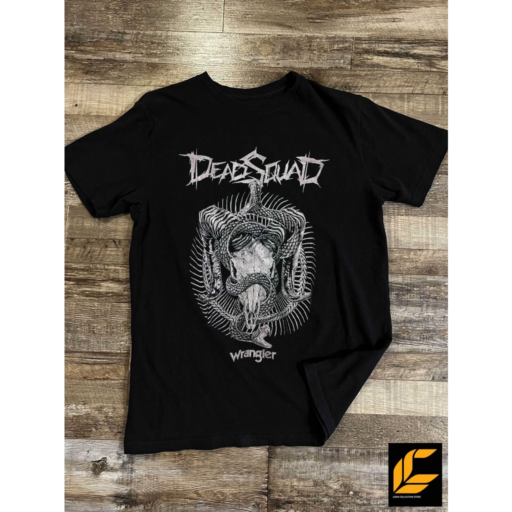 Kaos T-Shirt DEADSQUAD x WRANGLER Unisex Bahan Katun