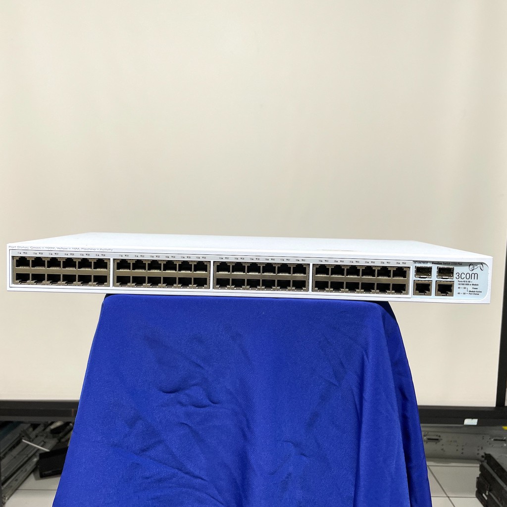 switch hub 3com baseline 2250 plus 3c16476cs 48 port 10 100 2 port gigabit manage web based