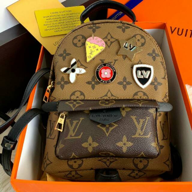 Tas Fashion LV Palm Spring Mini Monogram With Pin Bag SS19