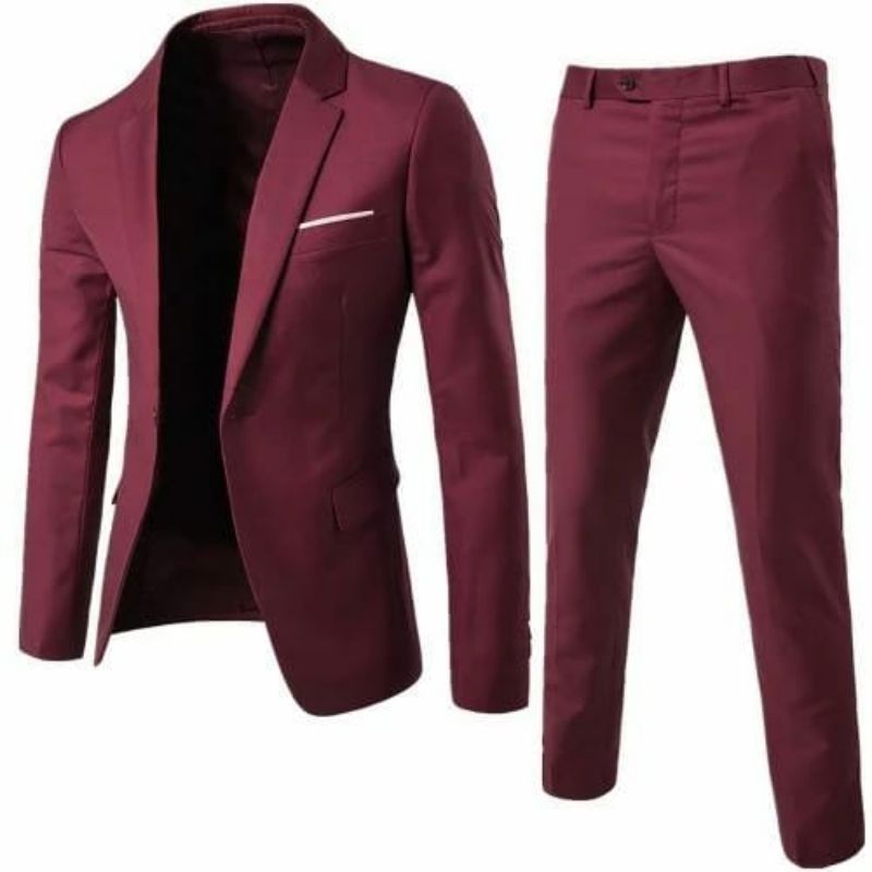 Stelan Jas Pria 2in1 / Stelan Blazer Pria / Jas Pengantin / Jas Formal Pria FAJRI COLLECTION