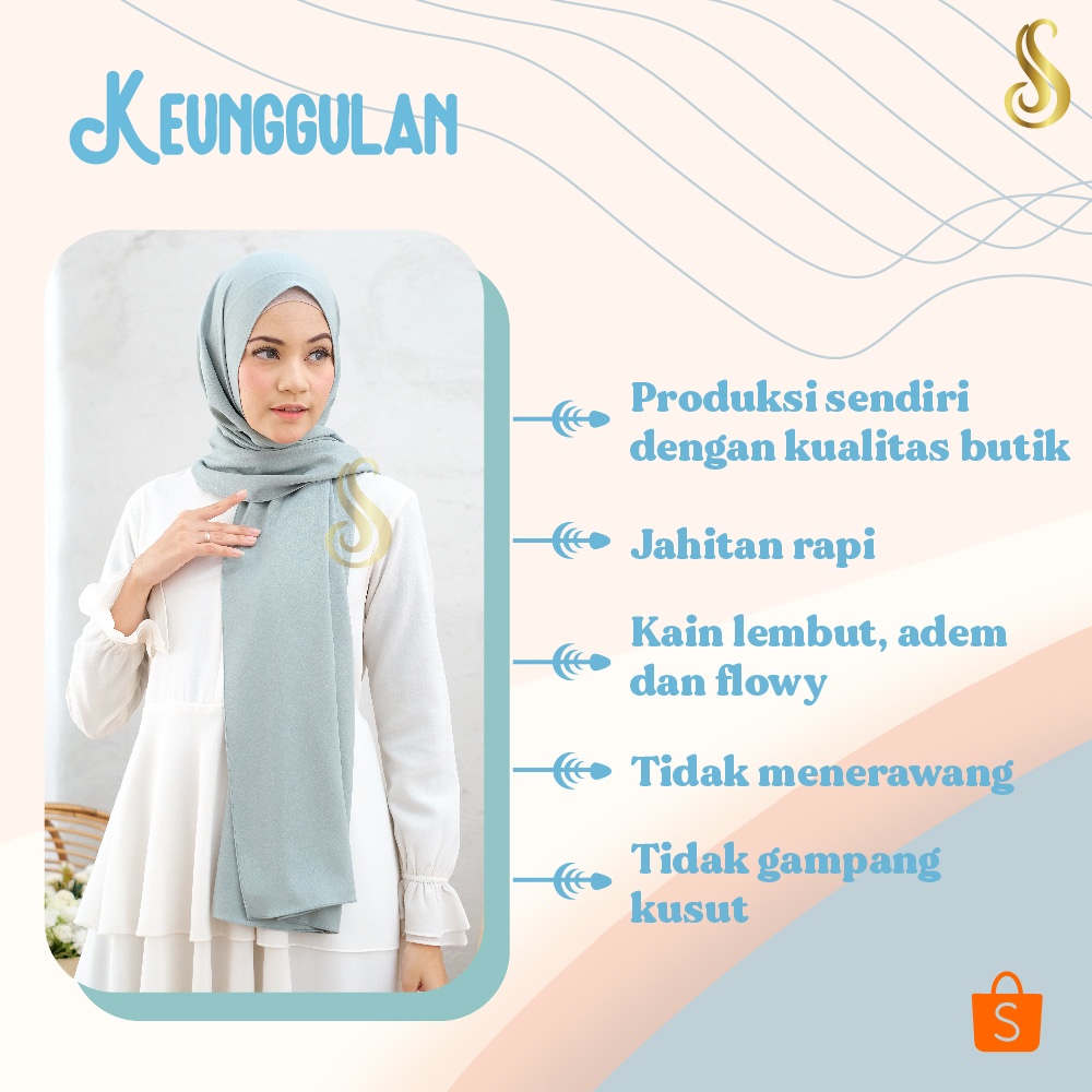 Sabilla - Pashmina Instan Malay Premium Crepe-1