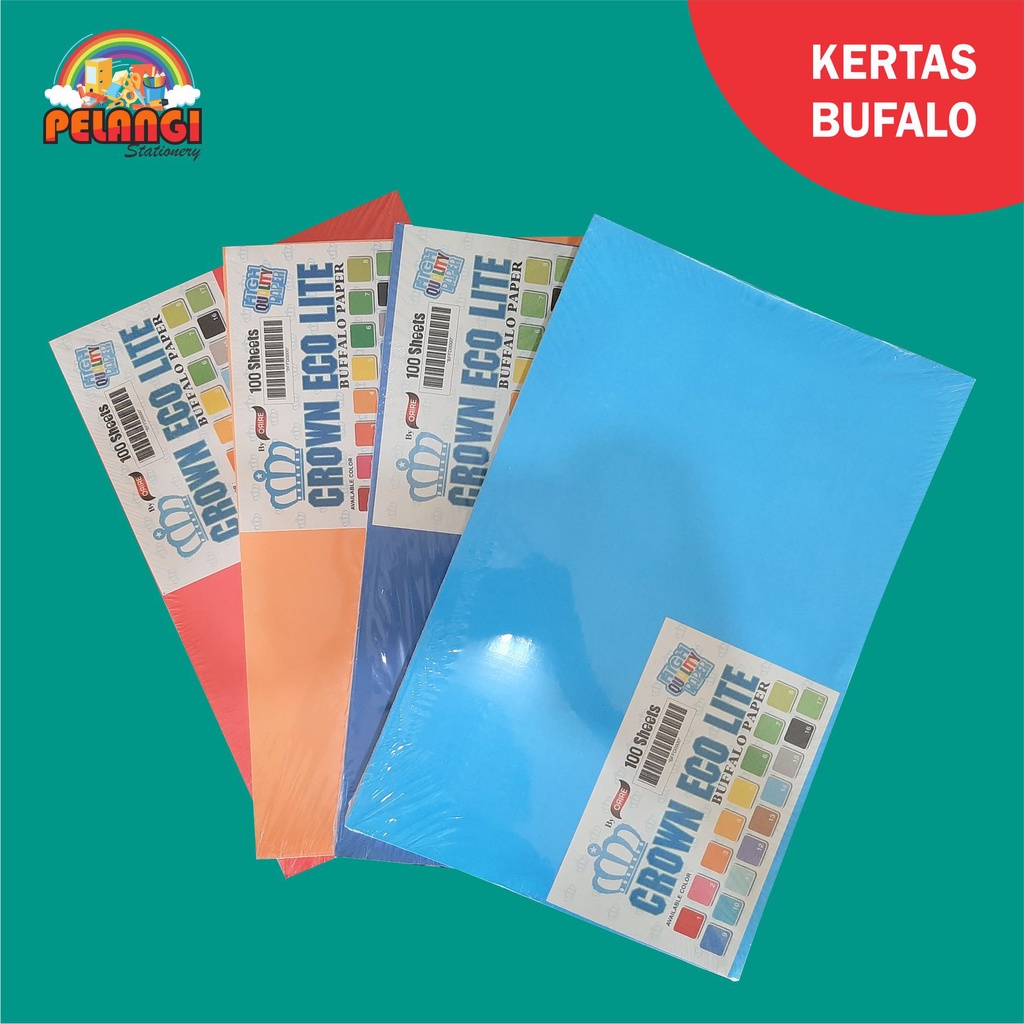 

kertas bufalo berbagai warna merk crown