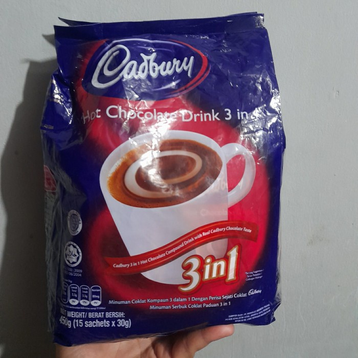 

MINUM-SIAP-DRINK-TO-READY- CADBURY HOT CHOCOLATE 450 GRAM - EXP JAN 2022 -READY-TO-DRINK-SIAP-MINUM.