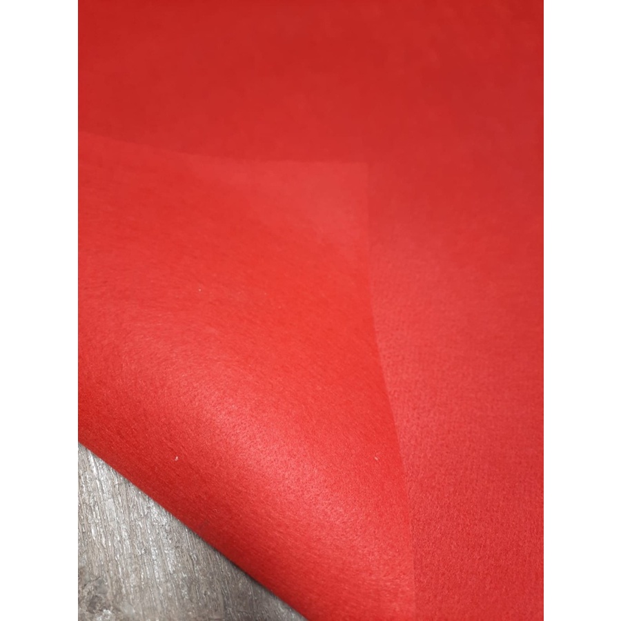 Karpet Bludru Polos 1x3m [METERAN] Bulu CAYLA RED Lebar 3 meter, Murah, Pameran, Exhibition, Alas duduk, Kasur-4