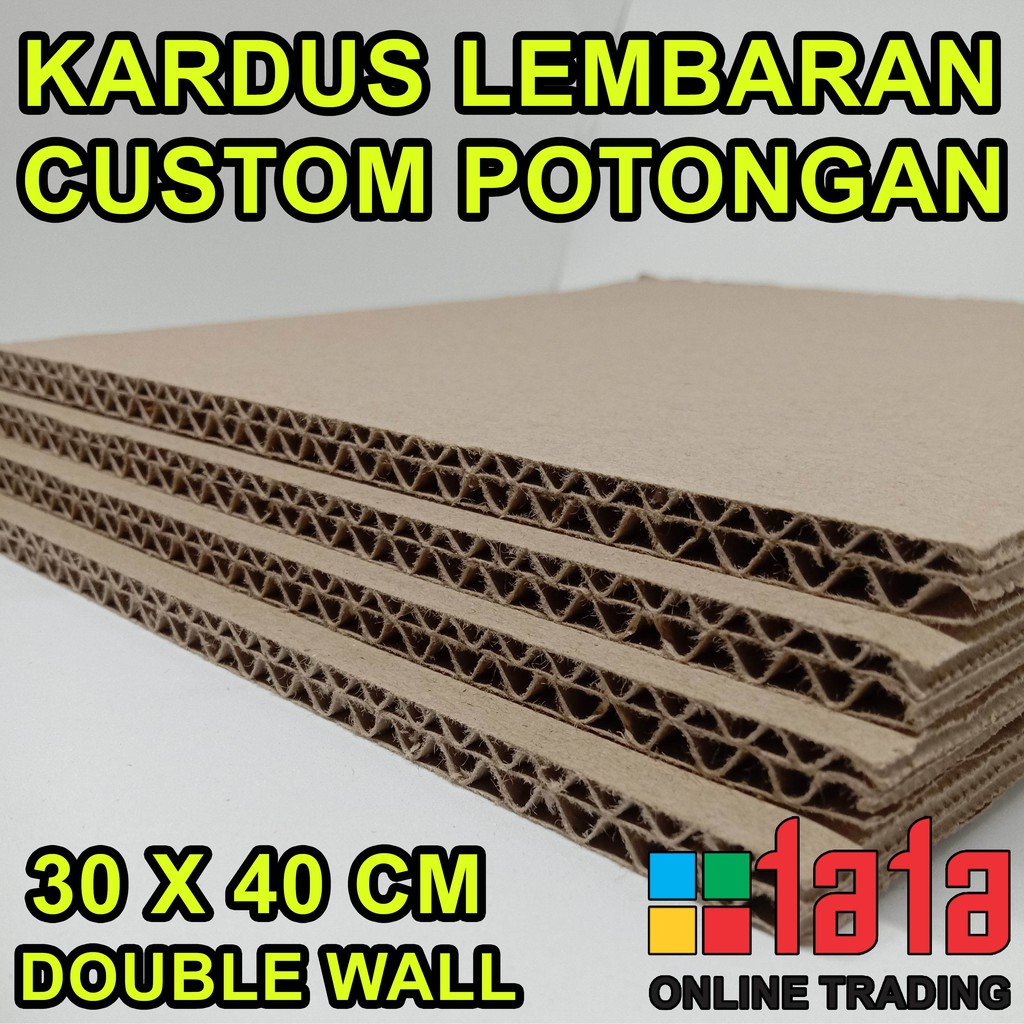 

Kardus atau Karton Lembaran Potongan Corrugated Sheet Double Wall Ukuran 30x40cm