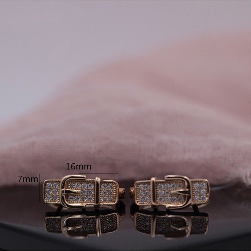 Anting Bentuk Bulat Bahan Stainless Steel Warna Rose Gold Gaya Rock Street Untuk Wanita