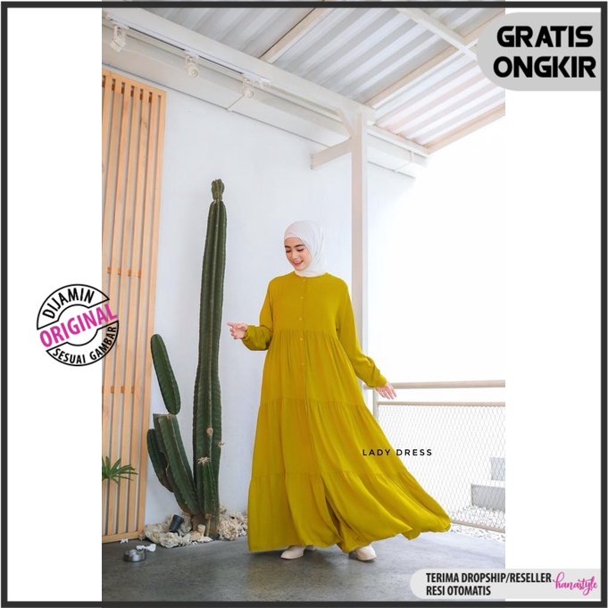 Lady Dress Cotton Twill Armany by Yayuku Murah[Hana Style]