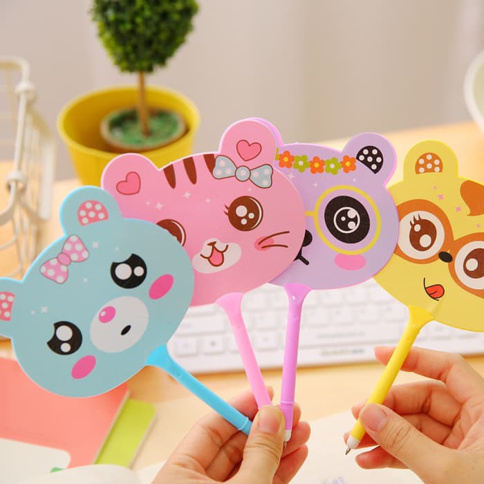 

Pena Kipas Bentuk Karakter Lucu Keroppi Touch Me Buah Panda / Kipas Pulpen Animal 1Pcs