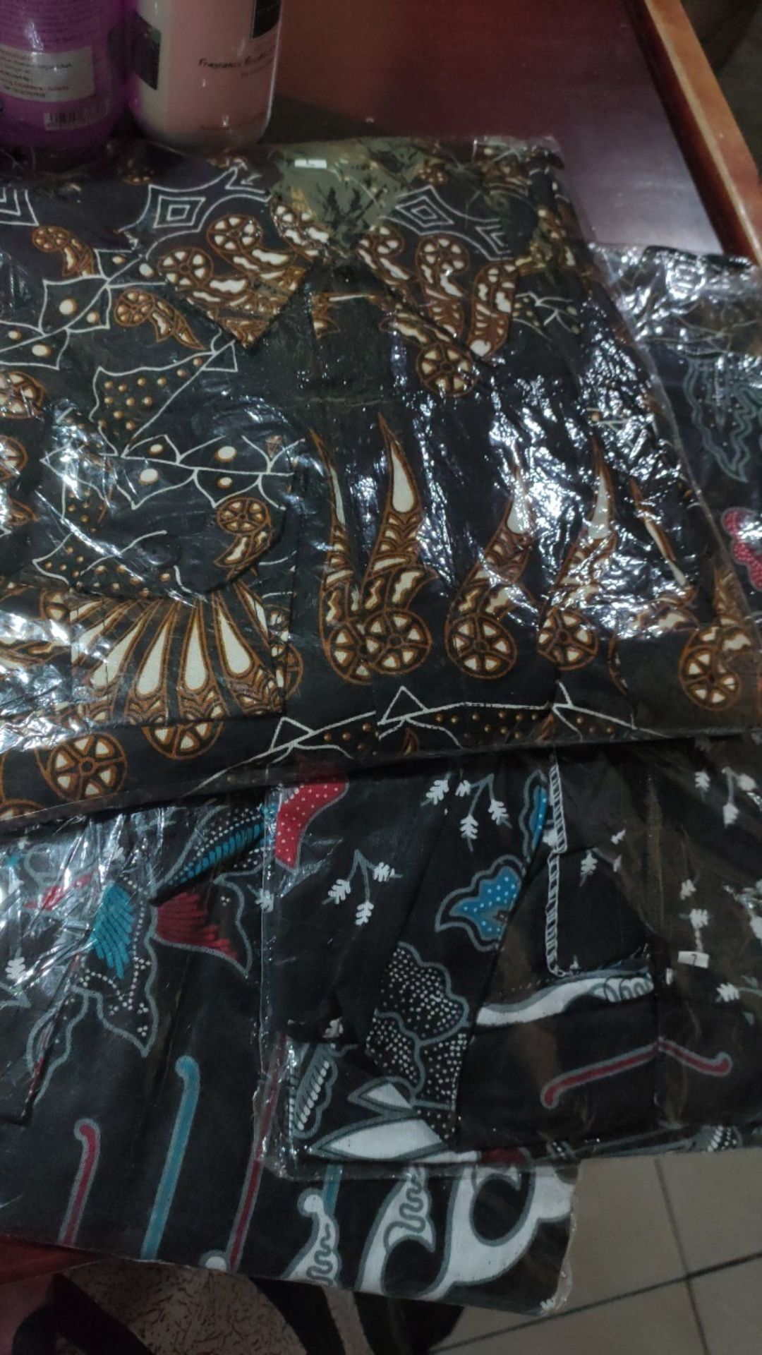 Baju Batik Couple Modern Monalisa Genes Merah Biru Tosca Ungu Orange M,l,xl Asli Pekalongan