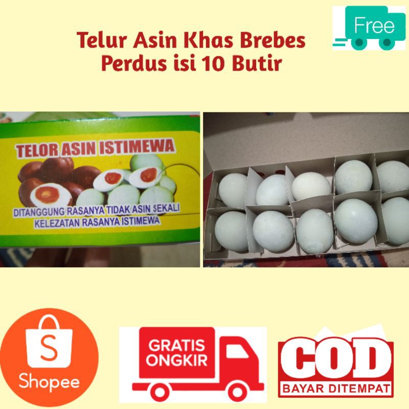 

1 Duz - Telur Bebek Asin Masir (isi 10 Butir) - Oleh Oleh Khas Slawi Tegal -