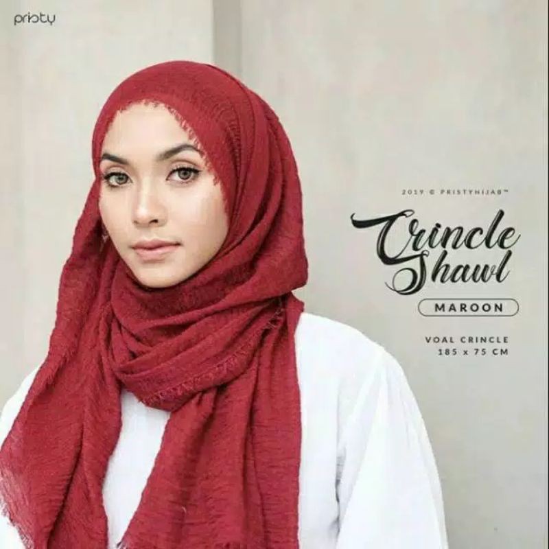 Pashmina rawis hijab crinkle arabic A39 kerudung turki malaysia ZIOSCARF