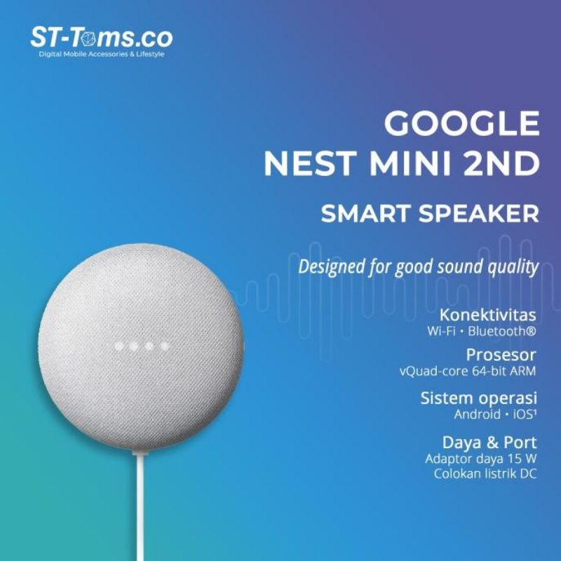 Google Nest Mini (2nd Gen) Original Garansi TAM Resmi