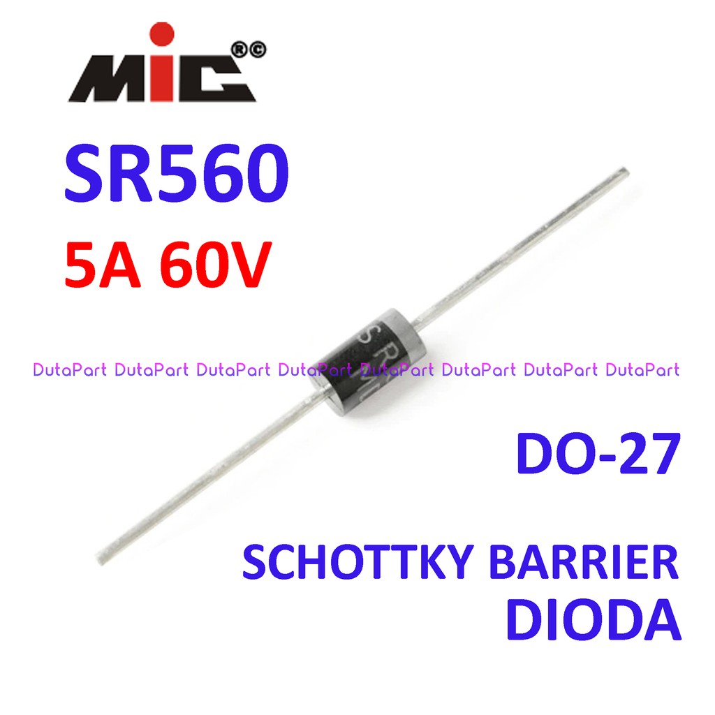 SR560 5A 60V MIC Schottky Barrier Diode Dioda DO-27