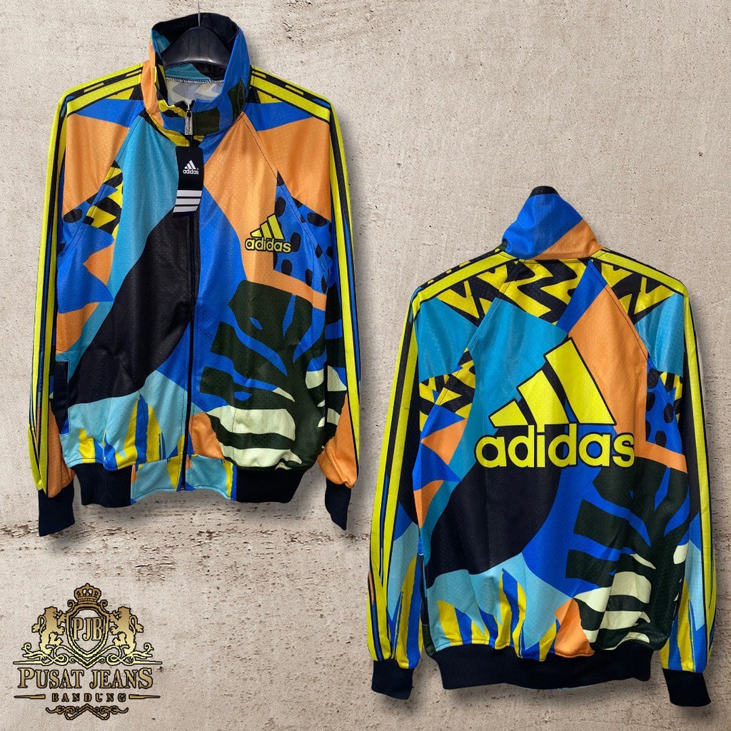 RCL - JAKET TRACKTOP ADIDAS MIRROR FULL PRINTING BUNGA/JAKET ADIDAS TRAKTOP/JAKET OLAH RAGA SEPEDA