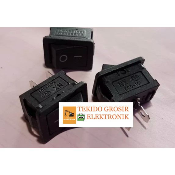 ROCKER SWITCH ON OFF Dispenser Hitam 2P 2 PIN SAKLAR ON OFF 2 PIN