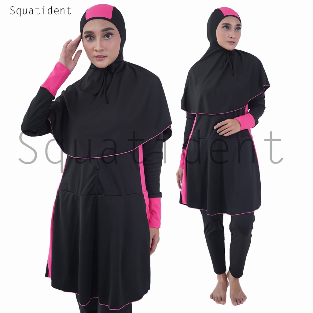 Baju renang muslimah perempuan dewasa baju renang muslim wanita remaja baju renang hijab syari kerudung panjang menutupi dada-1