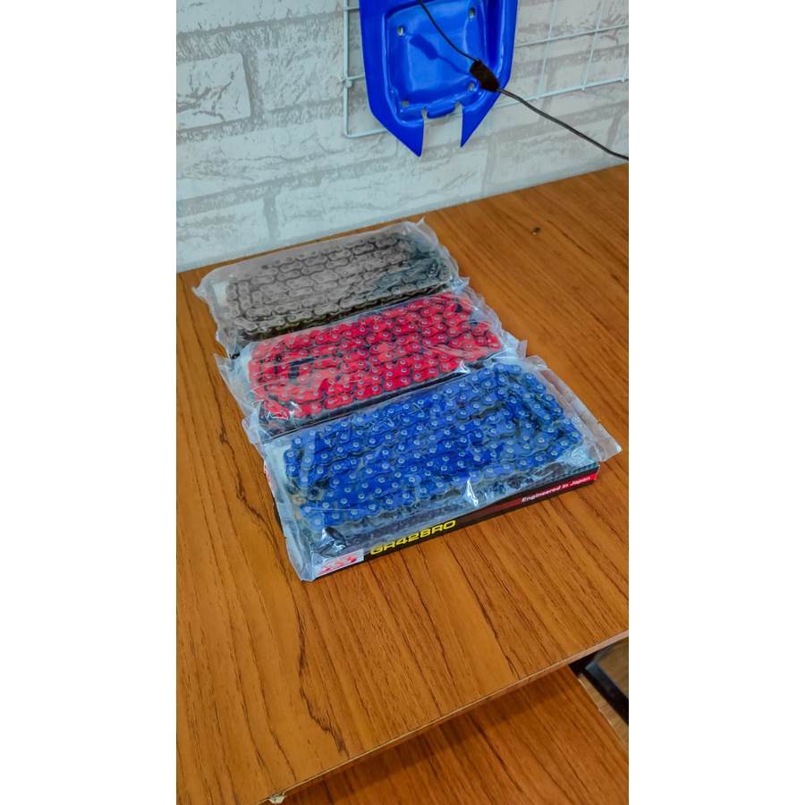 Rantai warna rante 428 TYPE O-RING 428 gold merah biru