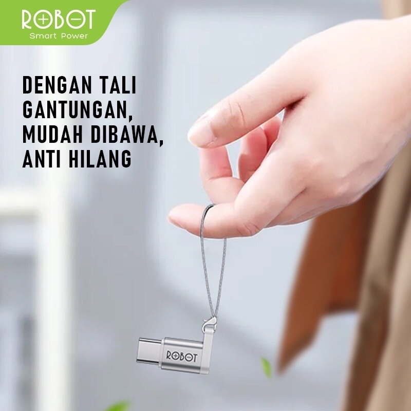 OTG ROBOT RT-OTG Type C/Micro to USB 3.0 Small Portable Alumunium Case-Garansi 1 Tahun