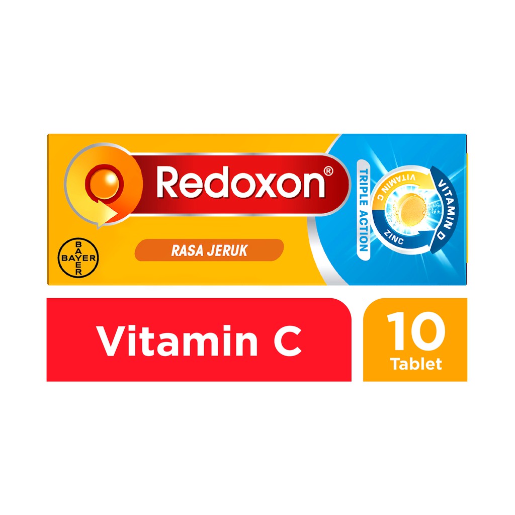 Redoxon Vitamin C Zinc Rasa Jeruk 10 Tablet Shopee Indonesia