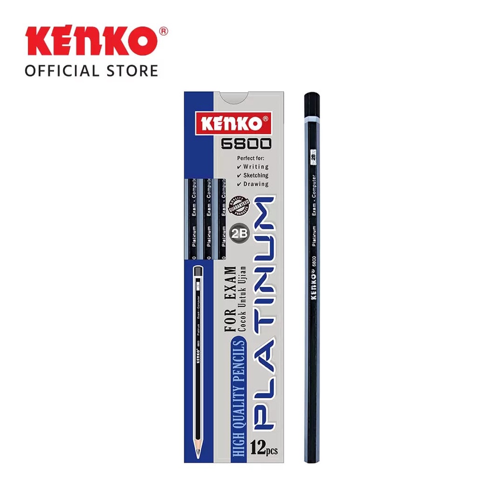 

Pensil 2B Kenko 6800 PLATINUM KUALITAS BAGUS Pencil Ujian