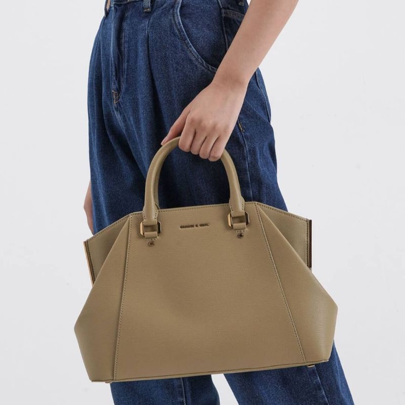 8.8 SALE | CK Large Geometric Top Handle Bag / CK Structured City Bag