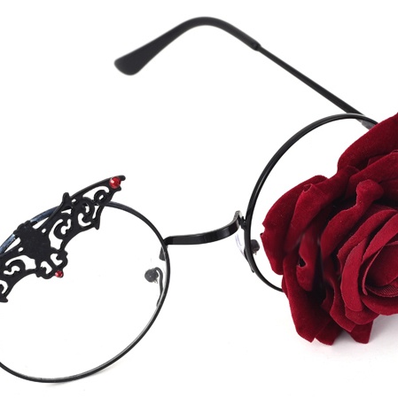 Cosplay Goth Roses Eyeglasses Haloween 8569