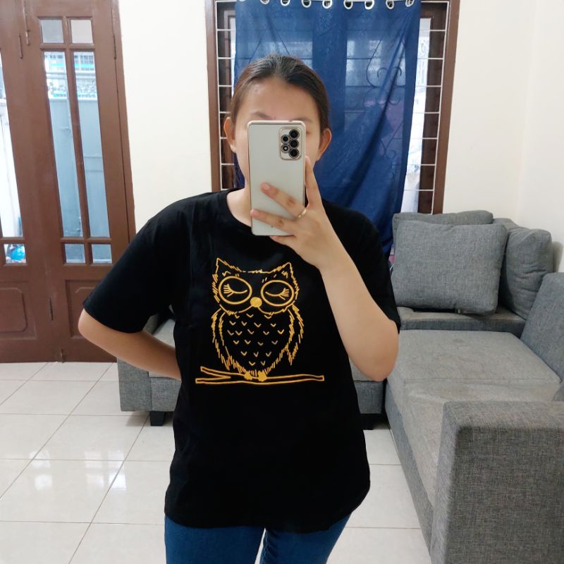 KAOS OWL GOLD XL / KAOS WANITA MURAH /KAOS MURAH