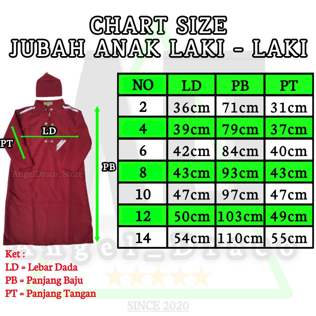 Jubah Anak / Gamis Anak Laki-laki / Koko Anak / Baju Muslim Anak Usia 1-16 Tahun