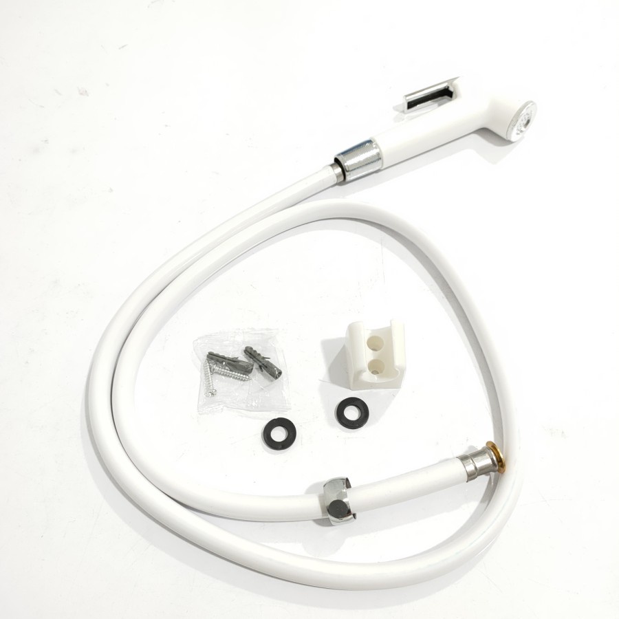 JET SHOWER CEBOK PUTIH / Kran cebok Closet Selang Fleksibel