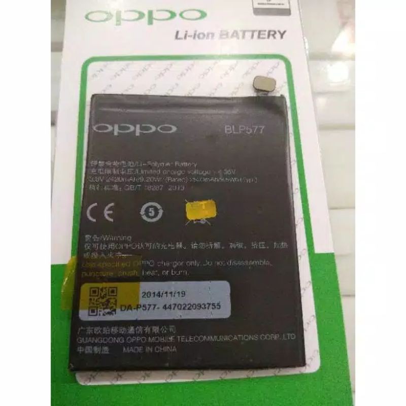 BATERAI BATTERY BATRE OPPO MIRROR 5 / A51W / A51 BLP577 ORIGINAL