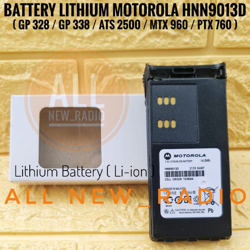 BATRE HT MOTOROLA ATS2500 GP338 GP328 LITHIUM LITIUM HNN9013D / BATERAI HT MOTOROLA GP 338 ATS 2500 