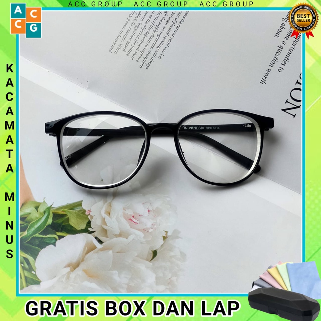 KACAMATA MINUS RABUN JAUH UNISEX TERBARU MINUS ( 0.50 S/D 4.00) FREEBOX DAN LAP