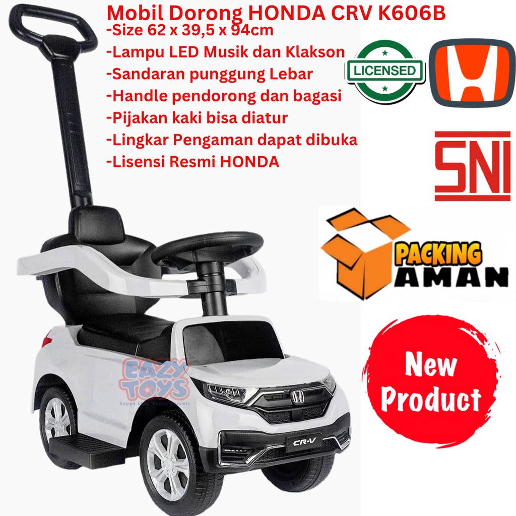 Mobil Anak Bisa Dinaiki Honda CRV Mainan Mobil Dorong Anak Fungsi Lampu Suara K606/K606B