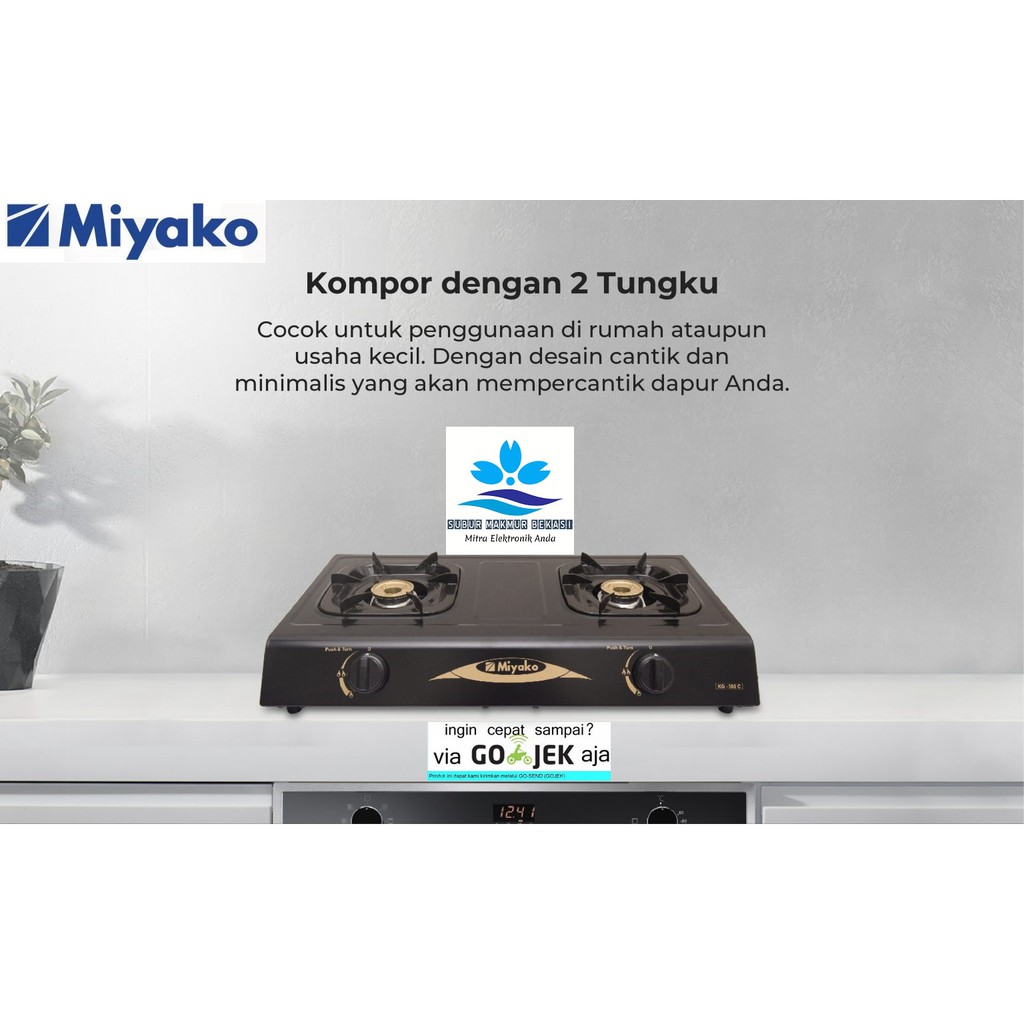 KOMPOR GAS MIYAKO 2 TUNGKU KG 302C