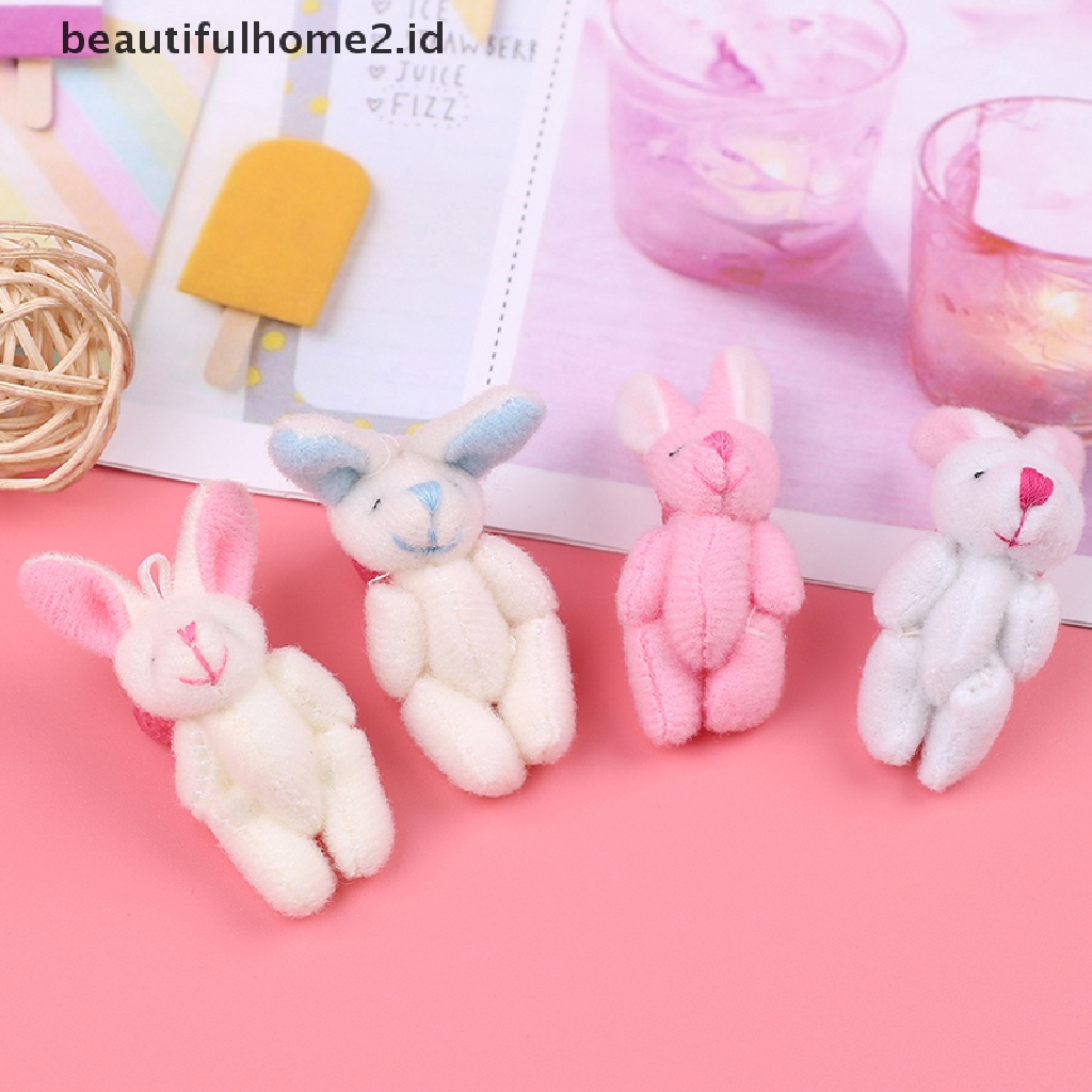 (Beautifulhome2.Id) Mainan Boneka Stuffed Plush Kelinci Mini 4cm Untuk Bayi / Anak