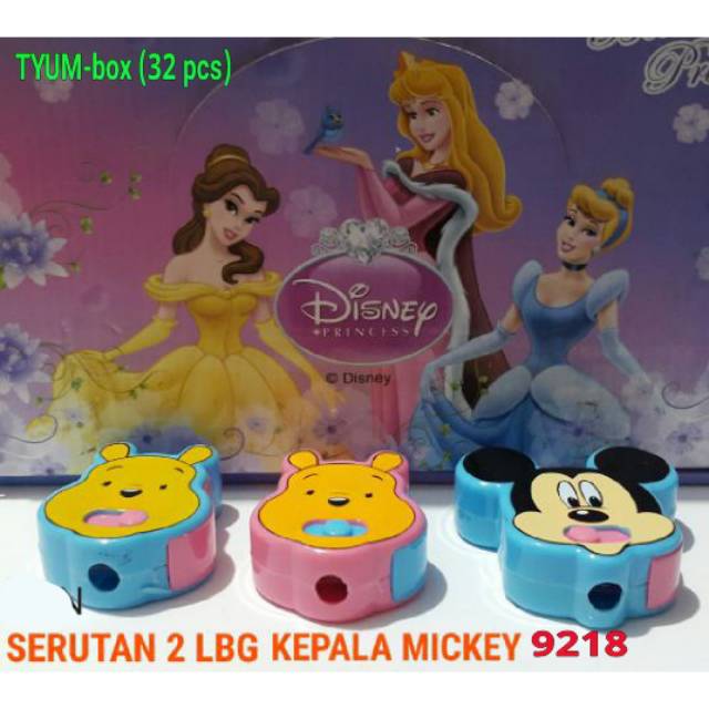 

Rautan 2 Lubang bentuk Mickey dan Pooh