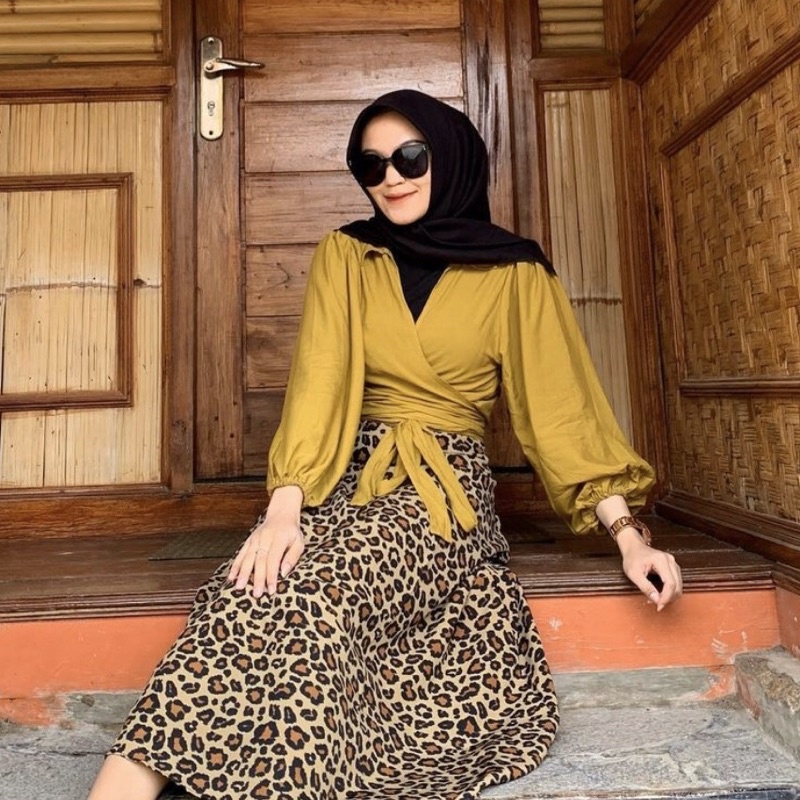 Angel Wrap Top | Wrap Top | Kemeja Murah | Pakaian Wanita Blouse Kimono Kekinian